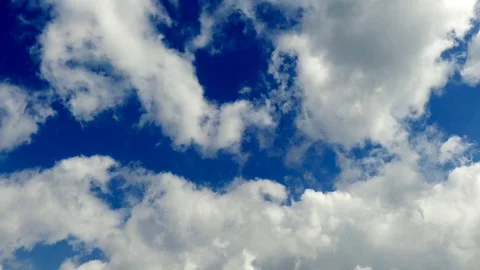 White moving clouds on blue sky Stock Footage 90803522