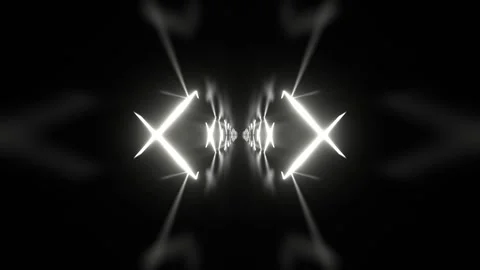 White Moving Neon Lines Abstract Geometric Pattern Background VJ Loop in 4K Vídeo Stock 344102169