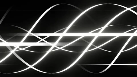 White Moving Neon Lines Background VJ Loop in 4K Stock Footage 263737219