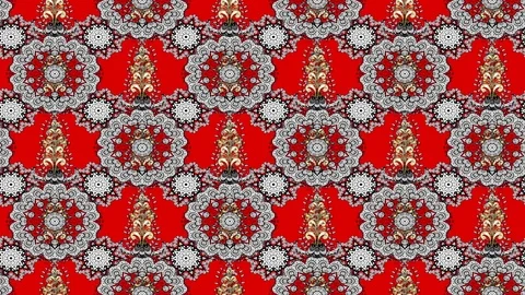 White moving pattern on red background Stock Footage 83947778