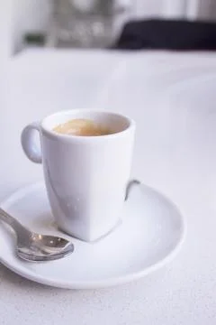 White mug of coffee Fotos de archivo