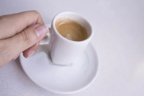 White mug of coffee Fotos de archivo