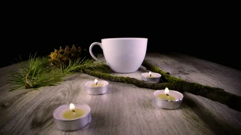 White Mug - Far Long Push Stock Footage 147945030