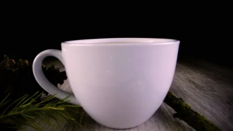 White Mug - Fast Long Pull Stock Footage 147940980