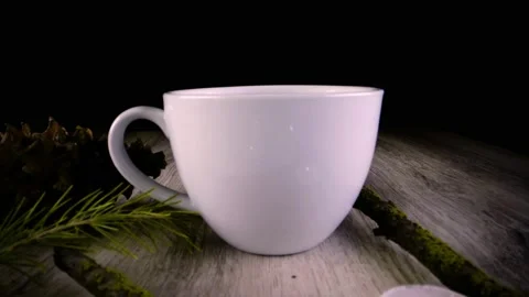White Mug - Fast Pull Stock Footage 147941114
