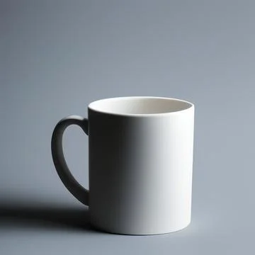 The white mug on gray background 3d-rendering Illustrazione stock