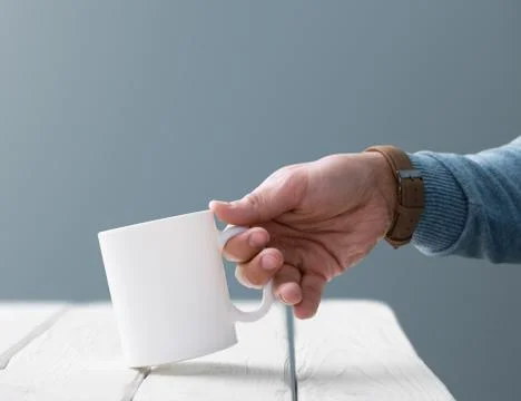 White mug mockup 스톡 사진
