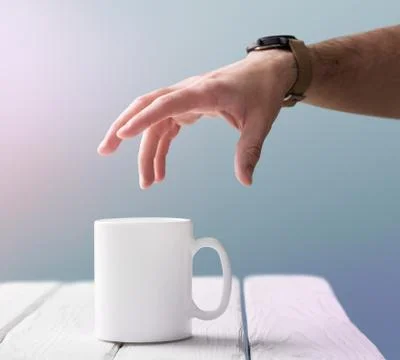 White mug mockup Stock Photos