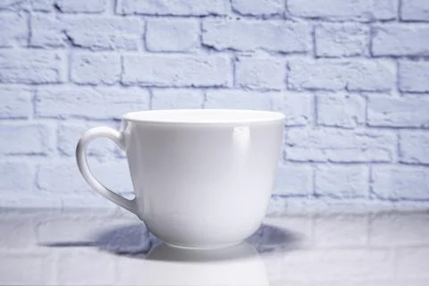 White mug on the table Stock Photos