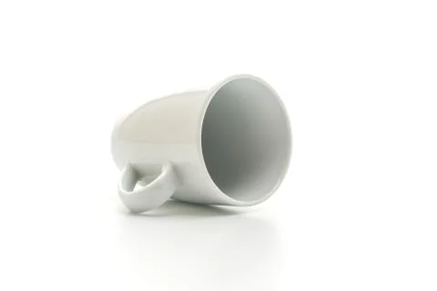 White mug on white background Stock-Fotos