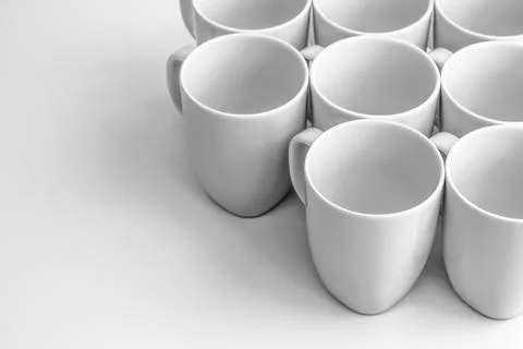 White mugs Foto stock