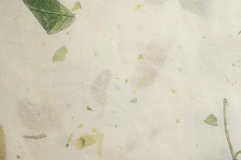 White Mulberry Paper with leaf texture background, Handmade paper horizonta.. Stock Photos