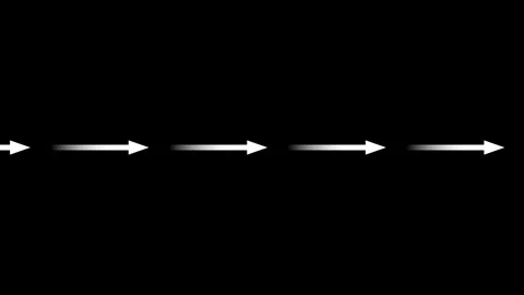 White multi-arrows move in a straight line Video stock 275675572