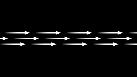 White multi-arrows move in a straight line Stock Footage 275675603