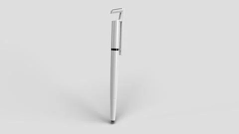 White multifunction pen on the backdrop Stock Illustration