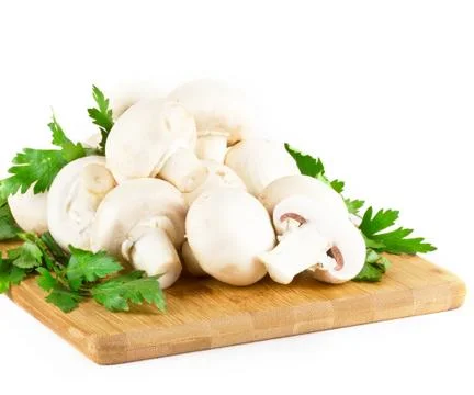 White mushrooms Stock-Fotos
