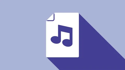 White Music book with note icon isolated on purple background. Music sheet with Stock Footage 148302774