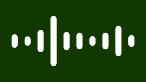 White Music Equalizer Audio Waveform Spectrum Oscillation On Green Screen Stock Footage 341159798