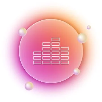 White Music equalizer icon isolated on white background. Sound wave. Audio .. Stock Illustration