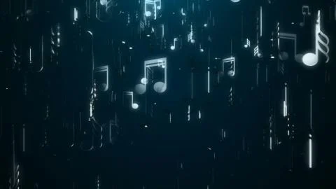 White music notes. Abstract background. Digital illustration イラスト素材