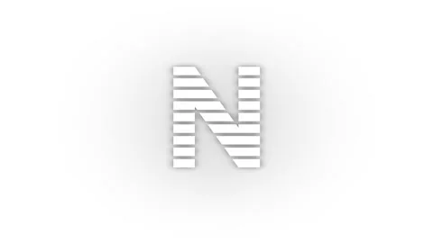 White n icon with shadow isolated on white background. Stock Footage 205587279