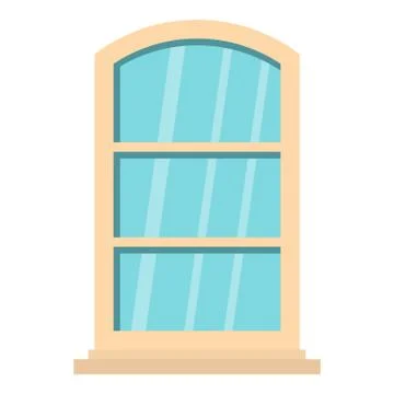White narrow window icon isolated Ilustración de archivo