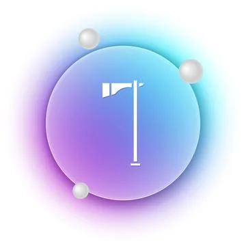 White Native american tomahawk axe icon isolated on white background. Blue .. Stock Illustration