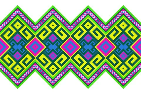 White native aztec fabric pattern Stock Illustration