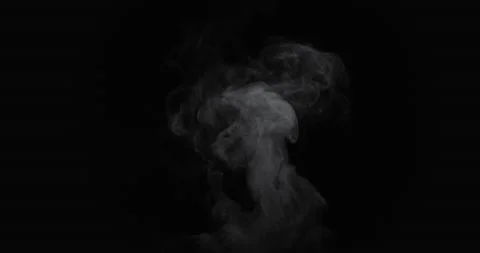 Steam Or Smoke On Black Background - Stock Video