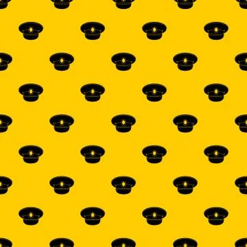 White nautical hat pattern Stock Illustration
