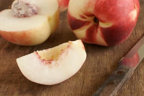 White nectarines Foto stock