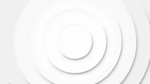White neomorphic circle background animation with layered ripple motion. Stock Footage 322197147
