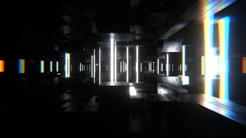 White Neon Area with Chip Texture Background VJ Loop l 4K Stock Footage 300945699