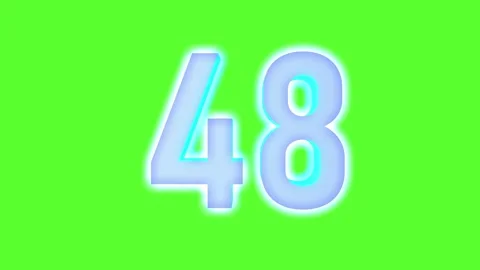 White Neon bright glowing countdown timer from 60 to 0 seconds. Stock Footage 249998032