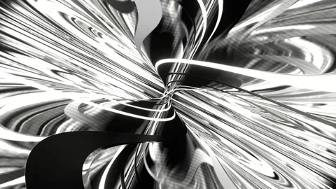 White Neon Circle Moving Background VJ Loop in 4K Stock Footage 265089805