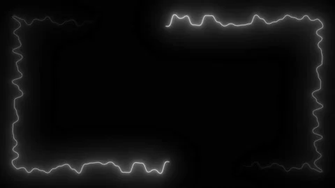 White neon frame lighting on black background.4K 60Fps Stock Footage 220046271