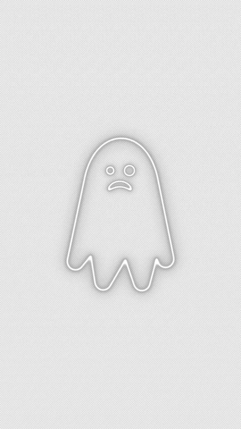 White Neon Ghost Flickering Loop Animation for Halloween Stock Footage 341841637