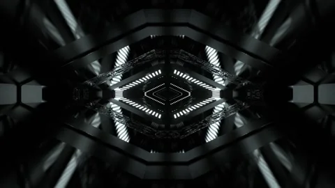 White Neon Infinite Sci Fi TechnoChannel Background VJ Loop in 4K Video stock 310776966