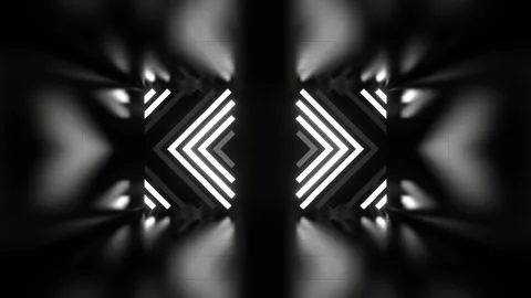 White Neon Light Elements in Corridor Background VJ Loop in 4K Stock Footage 274656862