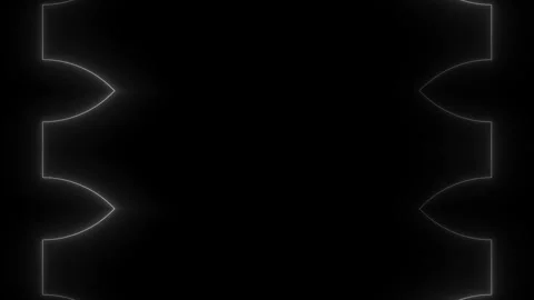 White Neon Light Frame Stock Footage 284391149