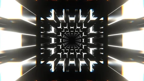 White Neon Light Pulse on Rectangular Rods Background VJ Loop in 4K Stock Footage 344099351