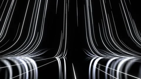 White Neon Lines Abstract Background VJ Loop l 4K Stock Footage 295145794