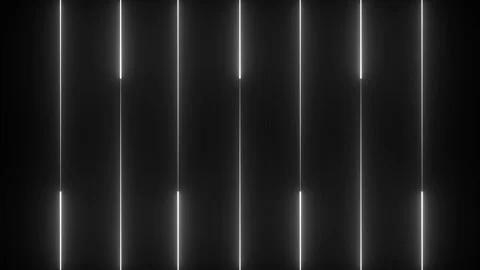 White neon lines moving vertically on a dark abstract background loop Stock Footage 337237665