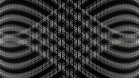 White Neon Movement on Endless Shape Background VJ Loop in 4K Stock Footage 276315709