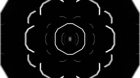 White Neon Psychedelic Abstract Transforming Object Background VJ Loop l 4K 库存影片 328356716