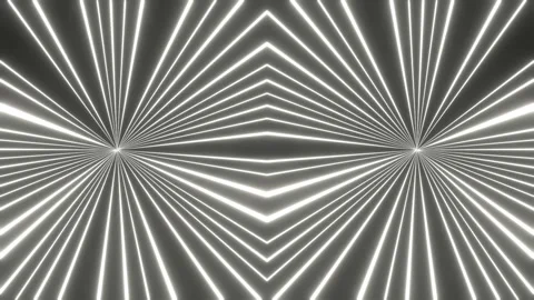White Neon Rays Circular Movement Background VJ Loop in 4K Stock Footage 345737514