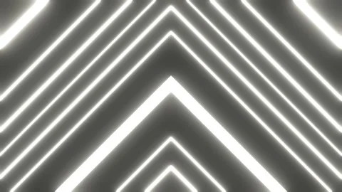 White Neon Rays Triangular Movement Background VJ Loop in 4K Stock Footage 345737701