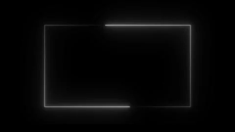 White neon rectangle frame motion loop. Stockbeeldmateriaal 331897206