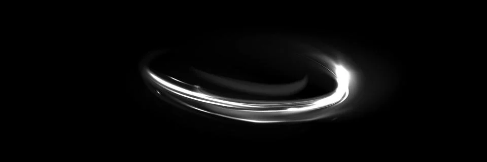 White neon ring. Glowing circle. Glow effect. Round light frame. Abstract light Stock Illustration
