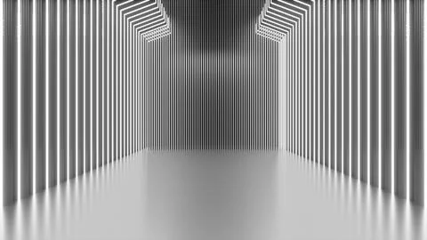 White neon room 스톡 일러스트